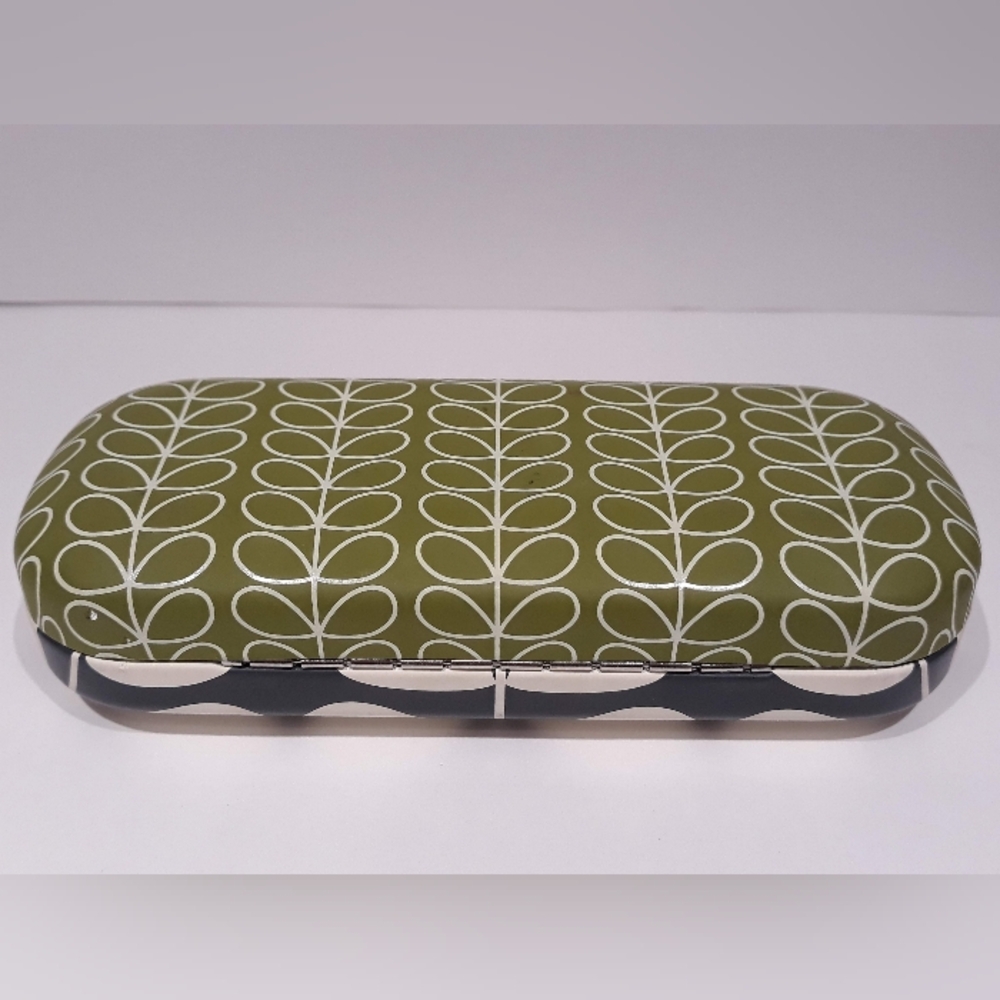 Orla Kiely Eye Glasses Case Outline Stem Blue/Green/White - Picture 3 of 8